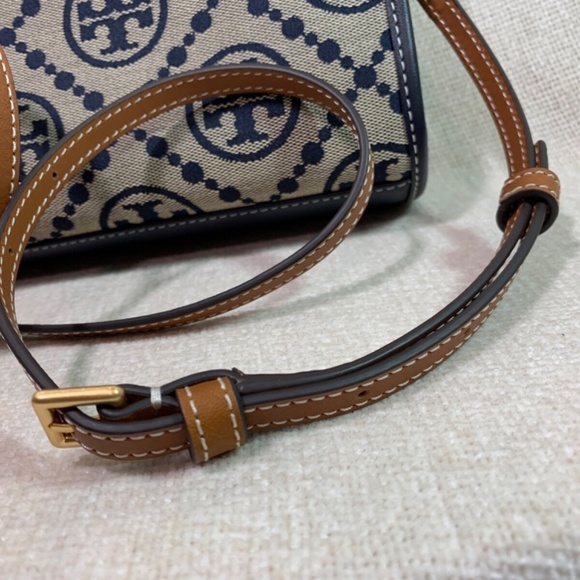 Tory Burch MINI Tory Navy T Monogram Jacquard Tote + Card Case - Picture 10 of 16
